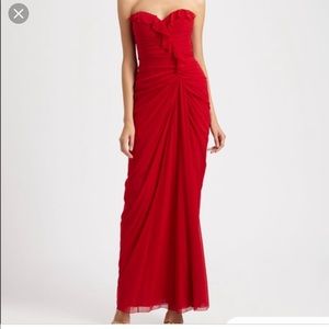 Badgley Mischka Red Prom Dress (For shorter girls)